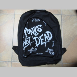 Punks not Dead, ruksak čierny, 100% polyester. Rozmery: Výška 42 cm, šírka 34 cm, hĺbka až 22 cm pri plnom obsahu